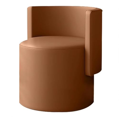 MYYMKJYXGS 360° Swivel Vanity Chair with Backrest – PU Leather Makeup Stool for Dressing Table, Bedroom, Bathroom & Entryway – Adjustable Height Comfortable Beauty Chair(Natural) von MYYMKJYXGS