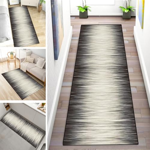 MYYNLI Teppich Läufer Flur rutschfest 100x280cm Gelb-Grau-Gradient Waschbar Meterware Schlafzimmer Korridor Teppichläufer Lang, Länge Anpassbare, Breite 40-120cm von MYYNLI