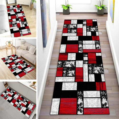 MYYNLI Teppich Läufer Flur rutschfest 120x280cm Schwarz Rote Schleife Waschbar Meterware Schlafzimmer Korridor Teppichläufer Lang, Länge Anpassbare, Breite 40-120cm MYYNLI Teppich Läufer Flur rutschfest 120x280cm Schwarz Rote Schleife Waschbar Meterware Schlafzimmer Korridor Teppichläufer Lang, Länge Anpassbare, Breite 40-120cm von MYYNLI
