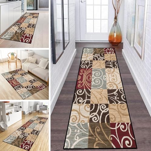 MYYNLI Teppich Läufer Flur rutschfest 120x450cm weißes goldenes Muster Waschbar Meterware Schlafzimmer Korridor Teppichläufer Lang, Länge Anpassbare, Breite 40-120cm MYYNLI Teppich Läufer Flur rutschfest 120x450cm weißes goldenes Muster Waschbar Meterware Schlafzimmer Korridor Teppichläufer Lang, Länge Anpassbare, Breite 40-120cm von MYYNLI