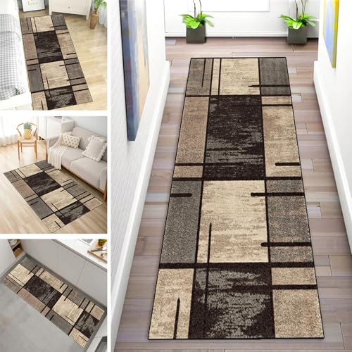 MYYNLI Teppich Läufer Flur rutschfest 50x380cm Braune Retro-Lichtfarbe Waschbar Meterware Schlafzimmer Korridor Teppichläufer Lang, Länge Anpassbare, Breite 40-120cm MYYNLI Teppich Läufer Flur rutschfest 50x380cm Braune Retro-Lichtfarbe Waschbar Meterware Schlafzimmer Korridor Teppichläufer Lang, Länge Anpassbare, Breite 40-120cm von MYYNLI