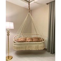 Große Makramee-Veranda-Schaukelschaukel, Hängebett, Wetterfeste Schaukel Für Erwachsene Und Kinder, Innenschaukel, Außenschaukel von MYmacrameHomeArt