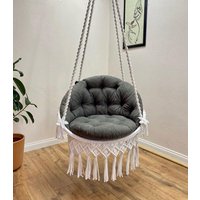 Makramee Hängematte Stuhl, Rundschaukel, Hängende Swing Chair, Handgemachte Schaukel von MYmacrameHomeArt