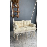 Makramee Hängestuhl, Große Hängematte, Schaukel Stuhl, Hängestuhl Im Garten, X Großer von MYmacrameHomeArt
