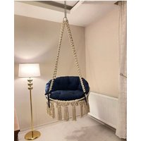 Makramee-Hängesessel, Makramee-Schaukel, Indoor-Schaukel, Outdoor-Hängemattenschaukel, Hängemattenstuhl, Makramee-Hängematte, Hängemattenschaukel von MYmacrameHomeArt