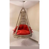 Makramee Hängestuhl, Swing, Indoor Outdoor Hängemattenschaukel, Hängematte Stuhl, Hängematte, Swing von MYmacrameHomeArt