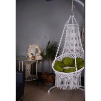 Makramee Swing, Hängematte Stuhl, Rundschaukel, Hängende Swing Chair, Handarbeit von MYmacrameHomeArt