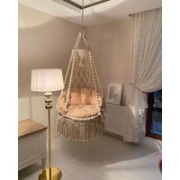 Makramee Swing, Hängematte Stuhl, Rundschaukel, Hängende Swing Chair, Handarbeit von MYmacrameHomeArt