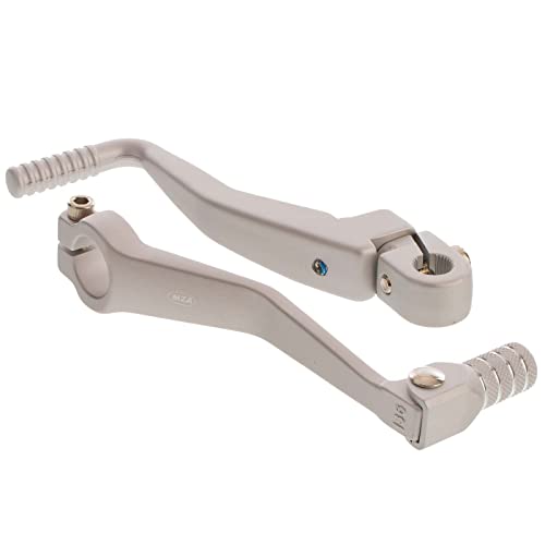 Enduro Sport/Tuning SET Kickstarterhebel + Fußschalthebel klappbar (mit Haltekugel+Feder, Federspannung einstellbar), Farbe silber matt von MZA