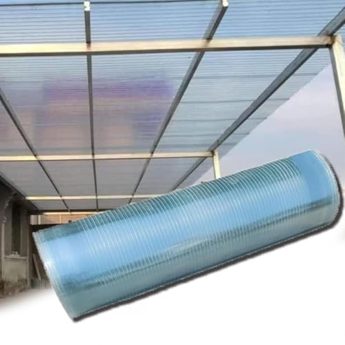Dachplane, transparent, Pergola-Dachplatten, Gewächshausplatten, Fiberglas, regenfest, UV-beständig, 32,8 x 90 cm, Kunststoff-Dachplatten für Garten, Landwirtschaft, Garage, 90 x 90 cm von MZBDYYF
