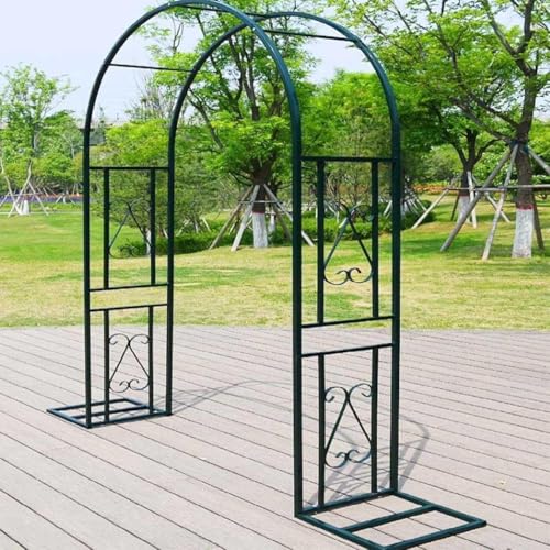 Gartenbogen mit Metallrahmen, 140 cm – 340 cm breit, stark, wetterbeständig, Metall, Kletterpflanzen, für drinnen und draußen, Stützbögen, Hochzeitsbogen Gartenbogen mit Metallrahmen, 140 cm – 340 cm breit, stark, wetterbeständig, Metall, Kletterpflanzen, für drinnen und draußen, Stützbögen, Hochzeitsbogen von MZBDYYF