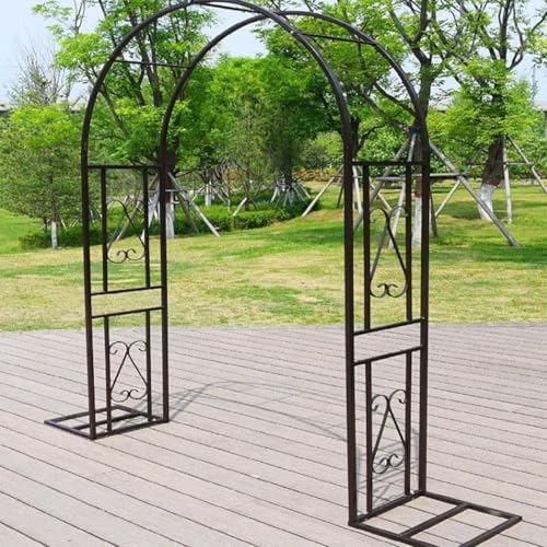 Gartenbogen mit Metallrahmen, 140 cm – 340 cm breit, stark, wetterbeständig, Metall, Kletterpflanzen, für drinnen und draußen, Stützbögen, Hochzeitsbogen Gartenbogen mit Metallrahmen, 140 cm – 340 cm breit, stark, wetterbeständig, Metall, Kletterpflanzen, für drinnen und draußen, Stützbögen, Hochzeitsbogen von MZBDYYF