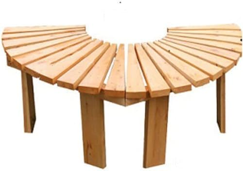 MZBDYYF Garten Halbrund Baumbank Parkbank Terrasse Fächerform Gartensitz Gartenbank Anti-Korrosion Massivholz Gebogen Blumenhocker Outdoor Möbel Gebogen Balkon Blume von MZBDYYF