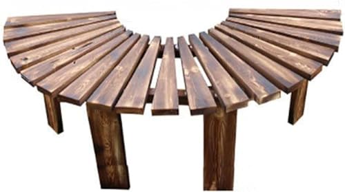 MZBDYYF Garten Halbrund Baumbank Parkbank Terrasse Fächerform Gartensitz Gartenbank Anti-Korrosion Massivholz Gebogen Blumenhocker Outdoor Möbel Gebogen Balkon Blume von MZBDYYF