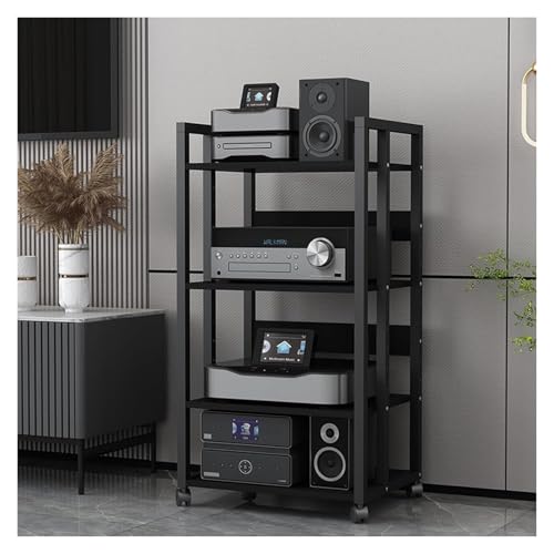 MZBDYYF Heim-Stereo-Rack, freistehender Media-Ständer für Entertainment-Center, Audio-Komponenten-Aufbewahrungseinheit für Plattenspieler, Lautsprecher, Verstärker von MZBDYYF