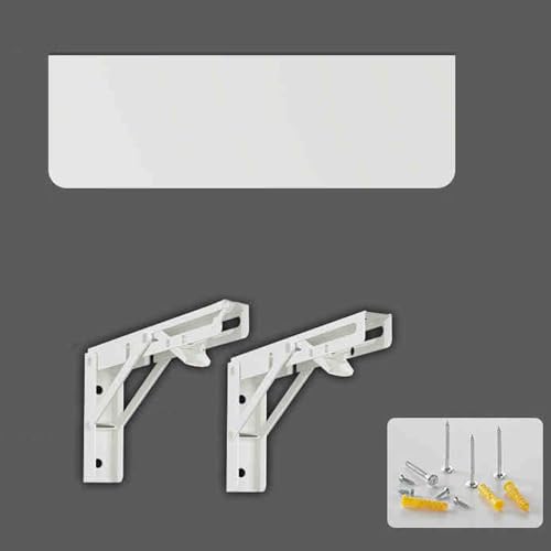 MZBDYYF Klappbarer Wandtisch, robuste Halterung mit verstellbarer Höhe und integriertem Regal, platzsparender faltbarer Schreibtisch für TV, Zuhause, Büro, Arbeitszimmer und Bank von MZBDYYF