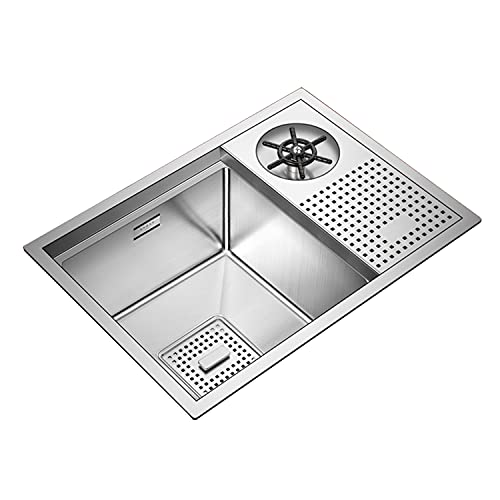 MZBDYYF Küchenspüle Edelstahl 53,3 cm Rechteckige Einzelbecken Spüle Automatische Starke Glasspüler Kleine Spüle In Bar Cafe Bar Theke MZBDYYF Küchenspüle Edelstahl 53,3 cm Rechteckige Einzelbecken Spüle Automatische Starke Glasspüler Kleine Spüle In Bar Cafe Bar Theke von MZBDYYF