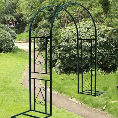 MZBDYYF Rostproofes Gartenbogen Metall Rosenbögen - breit 140 cm bis 340 cm - Hochleistungseingangsdekoration für Klettern - Trellis Design von MZBDYYF