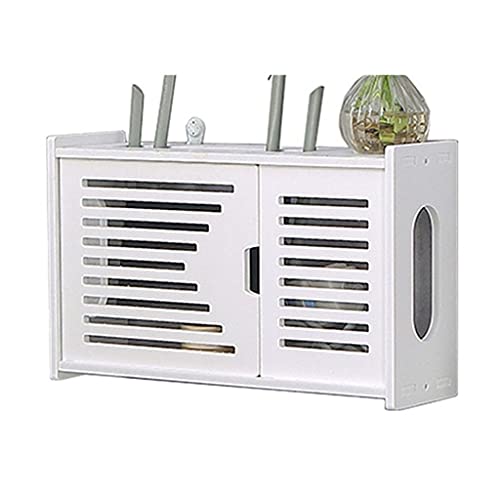 MZBDYYF Router Rack Safe and beautiful router frame Wall cable box shelter box Router storage box Wall-mounted decorative shelf Hollow hole MZBDYYF Router Rack Safe and beautiful router frame Wall cable box shelter box Router storage box Wall-mounted decorative shelf Hollow hole von MZBDYYF