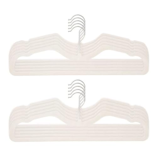 MZBDYYF Samtbügel 50 Pack - Ultra Slim & Short Neck Hänger mit 360 Schwenkhaken für platzsparende und Nicht rutschende Organisation von MZBDYYF
