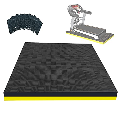 MZBDYYF Strapazierfähige Trainingsgeräte-Matte, große Laufbandmatte, Bodenschutz zur Geräuschreduzierung und Schallabsorption, 2,5 cm dicke Heimtrainermatte von MZBDYYF