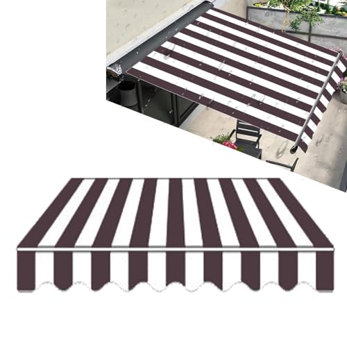 MZBDYYF Stripe Retractable Markise Top Replacement Fabric 2.0 m 2.4 m 3.0 m 3.6 m 4.0 m 4.9 m 6.1 m Sun Shade Deck Yard Window Cover Sunsetter Markisen Replacement von MZBDYYF