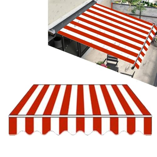 MZBDYYF Stripe Retractable Markise Top Replacement Fabric 2.0 m 2.4 m 3.0 m 3.6 m 4.0 m 4.9 m 6.1 m Sun Shade Deck Yard Window Cover Sunsetter Markisen Replacement von MZBDYYF