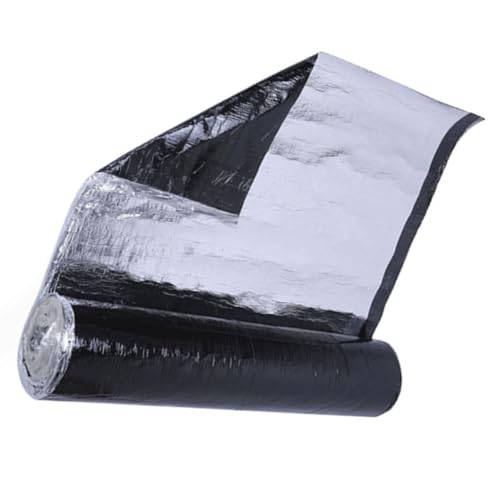 Dachfolie Aluminium Selbstklebende Folie, Dachbahn Selbstklebend, Wasserdichtes Klebeband, Bitumenbahn, Dachbahn für Schuppen, Carports und mehr, Folie selbstklebend 0.5 x 1M(0.5x1m) von MZECH