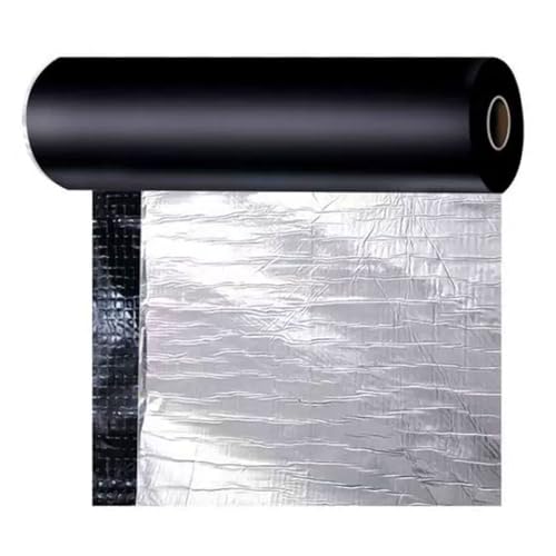 Dachfolie Aluminium Selbstklebende Folie, Dachbahn Selbstklebend, Wasserdichtes Klebeband, Bitumenbahn, Dachbahn für Schuppen, Carports und mehr, Folie selbstklebend 0.5 x 1M(0.5x5m) von MZECH