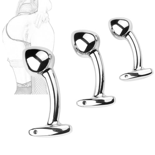 Analplug Buttplug Metall Analperlen Anal Plug Butt Pluck Prostata Vaginal Massager Erotik Analdilatator Masturbation Sexspielzeug für Männer Frauen Anfänger,L von MZEER
