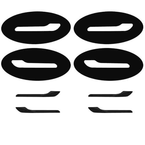 Für Tesla Für Modell 3/Y 2017-2023 TPU Türgriff Kratzschutzfolie Lackschutz Schwarz Autokleidung 8 Stück(Black,For Model3) von MZEER