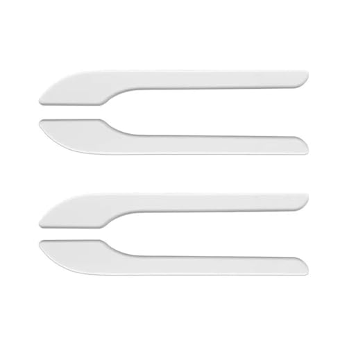 Für Tesla Für Modell 3 2021-2023 Carbon Faser Strukturierte ABS Styling Langlebig Zubehör Auto Türgriff Abdeckung Schutz Aufkleber(Weiss) von MZEER