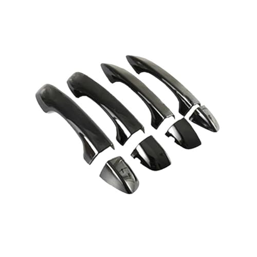 Für VW Für POLO MK6 AW BZ 2017-2023 Schutz Auto Außen Teile Zubehör Aufkleber Auto Türgriff Abdeckung Trim(Gloss Black) von MZEER