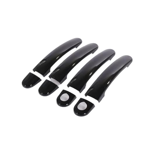 Glanz Schwarz Chrom Auto Türgriff Abdeckungen Zubehör Styling Aufkleber Für VW Für Golf 5 MK5 Für Kaninchen 1K 2004-2009(Black,4) von MZEER