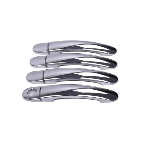 Glanz Schwarz Chrom Auto Türgriff Abdeckungen Zubehör Styling Aufkleber Für VW Für Golf 5 MK5 Für Kaninchen 1K 2004-2009(Silber,3) von MZEER