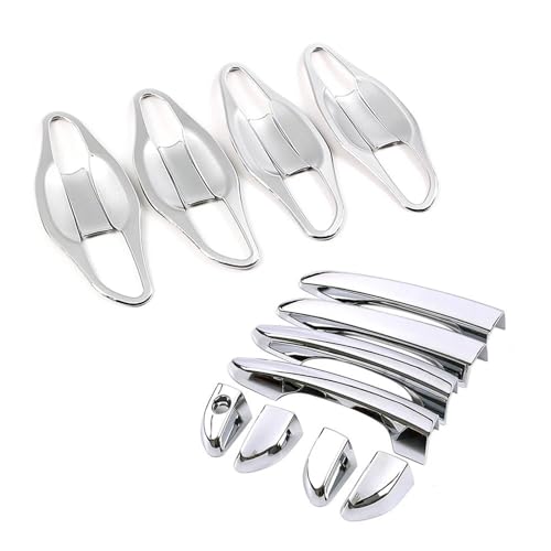 MZEER ABS LHD Für Hyundai Für Tucson 2015-2020 Chrom Außerhalb Türgriff Abdeckung Trim Schüssel Rahmen Schutz Aufkleber Abdeckung(Complete Set No Hole) von MZEER
