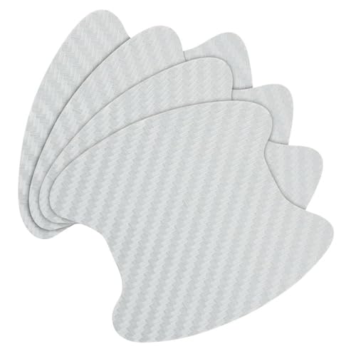 MZEER Auto-Außenteil Türgriff Kohlefaser-Aufkleber, Schutzfolie Ersatz Für Civic CRV(Silber) von MZEER