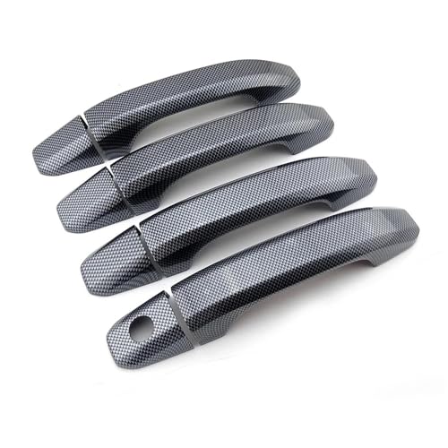 MZEER Auto-Außenteile Türgriffabdeckung Für Für SILVERADO 1500 2500 3500 Für CREW Für CAB Für SUBURBAN Für TAHOE 2014-2020(Kohlefaser) von MZEER