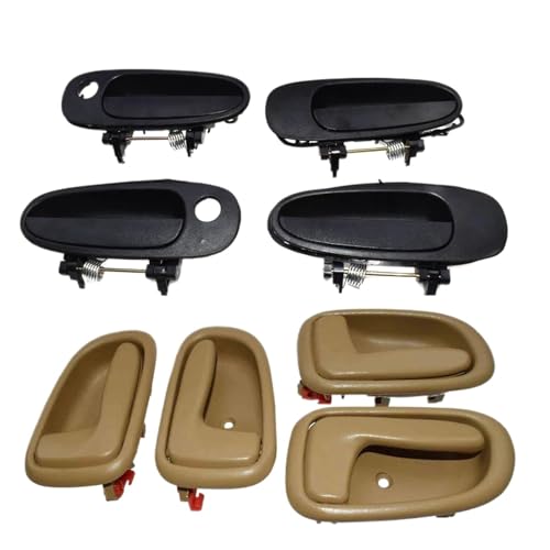 MZEER Auto Innen Außen Türgriffe Für Geo Für Prizm 1993-1997 69220-12160 69210-12160 69230-12140 69240-12140 6920612130 6920512130(Beige Inner Outer BK) von MZEER