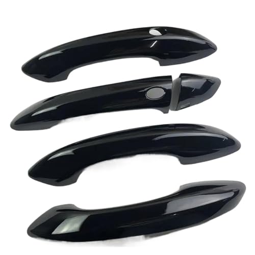 MZEER Auto Schutz Zubehör ABS Für Hyundai Für Tucson NX4 2021 2022 2023 Chrom Auto Türgriff Abdeckung Trim Dekoration Styling(Glossy black) von MZEER