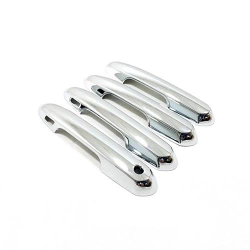 MZEER Carbon Black Chrome Außenteil Aufkleber Zubehör Auto Tür Schüssel Griff Abdeckung Trim Für Toyota RAV4 XA50 Hybrid 2019-2023(Chrome,B) von MZEER