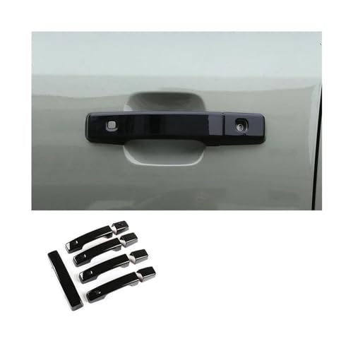 MZEER Chrom Schwarz Auto Außen Zubehör Tür Schüssel Griff Dekoration Abdeckung Trim Für Für Defender 110 2020 2021 2022(1,Door handle) von MZEER