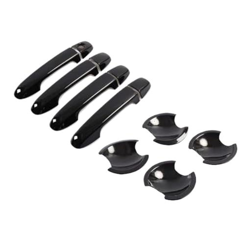 MZEER Für Daihatsu Für Altis 2012 2013 2014 2015 2016 2017 Auto Außen Zubehör Glänzend Schwarz Türgriff Rostfreie Aufkleber Abdeckung(1 keyhole Bowl) von MZEER