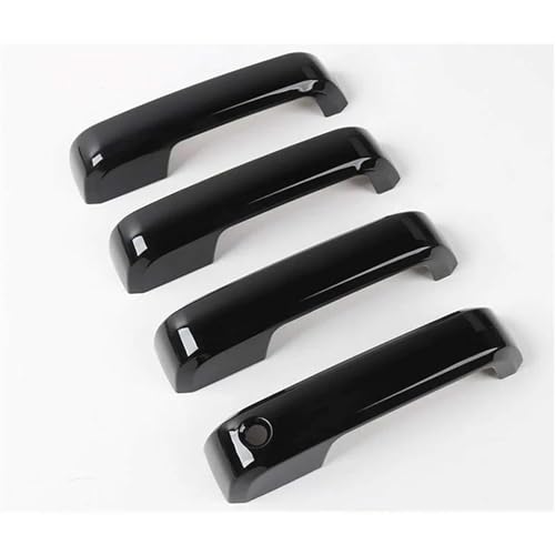 MZEER Für F150 F-150 F-250 F-350 F-450 2015-2022 Carbon Faser Schwarz Auto Ersatz Außen Teil Türgriff Abdeckung Trim Aufkleber(Gloosy Black) von MZEER