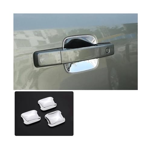 MZEER Für Für Defender 90 2020-2022 Chrom Schwarz Zubehör Auto Außentür Schüssel Griff Dekoration Abdeckung Trim(2) von MZEER