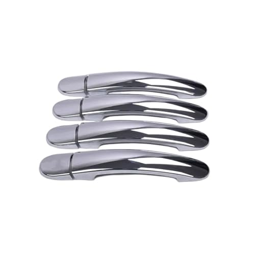 MZEER Für Für Rapid 2011-2019 Schwarz Chrom Automobil Fahren Türgriff Abdeckungen Styling Zubehör Aufkleber(Silber,0 keyhole) von MZEER