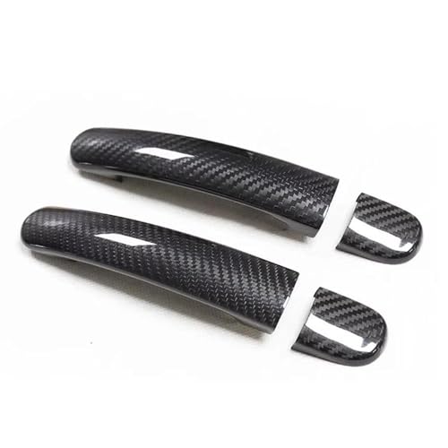 MZEER Für Für Rapid 2013-2022 Auto Außen Teil Zubehör Real Carbon Fiber Türgriff Abdeckung Rahmen Aufkleber Außen Trim(1,2 DOORS-NO SENSOR) von MZEER