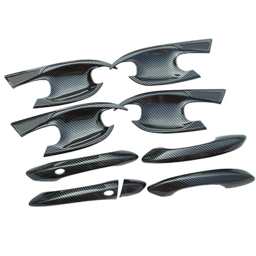 MZEER Für Hyundai Für Tucson NX4 2021 2022 2023 Auto Ersatz Türgriff Äußere Schüssel Abdeckung Schützen Trim Aufkleber Außen Teil Zubehör(Black,8pcs) von MZEER