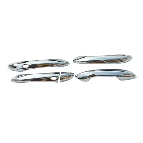 MZEER Für Hyundai Für Tucson NX4 2021 2022 2023 Auto Ersatz Türgriff Äußere Schüssel Abdeckung Schützen Trim Aufkleber Außen Teil Zubehör(Silber,Door Handle) von MZEER