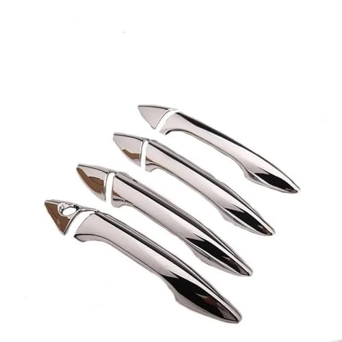 MZEER Für Hyundai I30 2012 2013 2014 2015 2016 Glänzend Schwarz Chrom Auto Ersatz Türgriff Abdeckung Trim Aufkleber Styling Zubehör(Silber,2 buttons) von MZEER